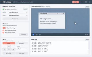 Generated interface mockup: HID bridge